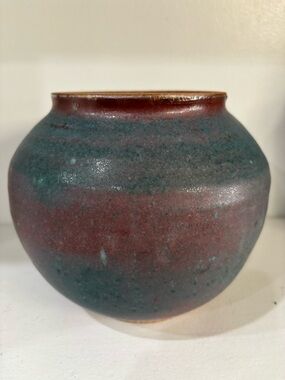 Vintage art pottery vase signed and dated